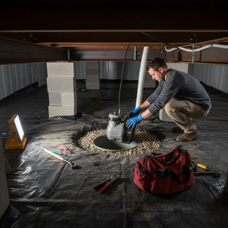 Basement Drainage Installation in Framingham, MA