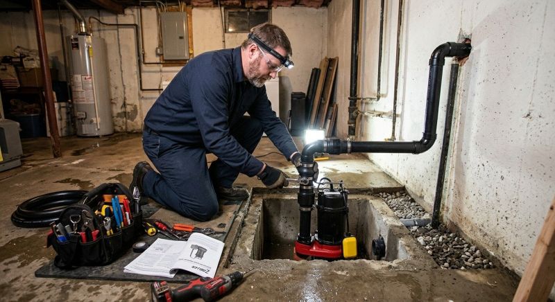 Drainage Pump Installation in West Des Moines, IA